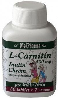 MedPharma L-CARNITÍN 500 MG + INULÍN + CHRÓM tbl 30+7 zadarmo