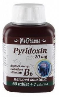 MedPharma PYRIDOXÍN 20 mgtbl 60+7 zadarmo