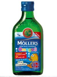 MOLLER´S Omega 3 RYBÍ OLEJ Ovocná aróma z pečene tresiek 1x250 ml