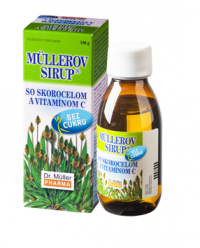 MÜLLEROV SIRUP SO SKOROCELOM A VIT. C bez cukru 1x100 g