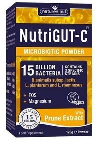 Natures Aid NUTRIGUT C 15 miliárd baktérii naIBS a zápchy 120 g.