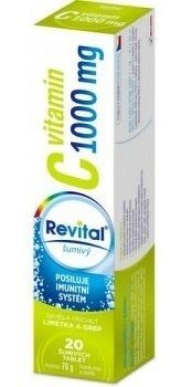Revital vitamín C 1000 mg šumivý tbl eff s príchuťou limetky a grepu 1x20 ks