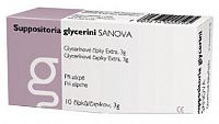 SUPPOSITORIA GLYCERINI SANOVA Extra 3g glycerínové čípky 1x10 ks