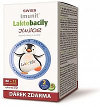 SWISS Imunit LAKTOBACILY JUNIOR tbl 60+12 zadarmo + Darček 1x1 set
