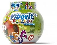 VIBOVIT+ ABECEDA Gummies želatínové písmenká, 1x50 ks