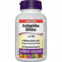 Webber Naturals Acidophilus+Bifidus+Fos cps 1x60 ks