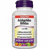 Webber Naturals Acidophilus+Bifidus+Fos cps 1x60 ks