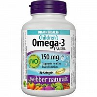Webber Naturals Omega 3 pre deti žuvacie tablety 1x120 ks