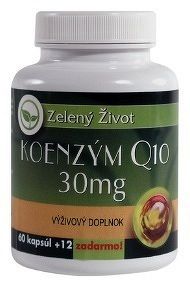 Zelený Život KOENZÝM Q10 30 mg cps 60+12 zadarmo