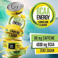 Gymbeam BCAA Energy drink 250 ml lemon lime