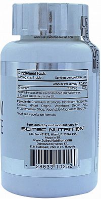 Scitec Chromium Picolinate 100 tablet