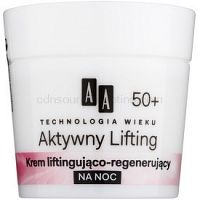 AA Cosmetics Age Technology Active Lifting nočný regeneračný spevňujúci krém 50+  50 ml
