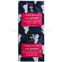 Apivita Express Beauty Grape protivrásková a spevňujúca maska na tvár  2 x 8 ml