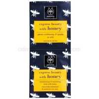 Apivita Express Beauty Honey hydratačná a vyživujúca pleťová maska  2 x 8 ml
