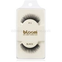 Bloom Natural nalepovacie riasy z prírodných vlasov No. 1 (Black) 1 cm