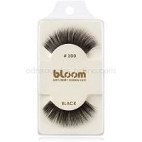 Bloom Natural nalepovacie riasy z prírodných vlasov No. 100 (Black) 1 cm