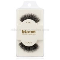 Bloom Natural nalepovacie riasy z prírodných vlasov No. 117 (Black) 1 cm