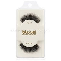 Bloom Natural nalepovacie riasy z prírodných vlasov No. 117 (Black) 1 cm