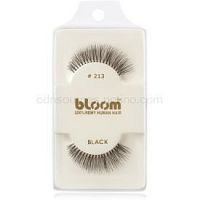 Bloom Natural nalepovacie riasy z prírodných vlasov No. 213 (Black) 1 cm