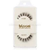 Bloom Natural nalepovacie riasy z prírodných vlasov No. 415 (Black) 1 cm