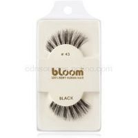 Bloom Natural nalepovacie riasy z prírodných vlasov No. 43 (Black) 1 cm