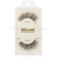 Bloom Natural nalepovacie riasy z prírodných vlasov No. 747L (Black) 1 cm