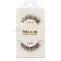 Bloom Natural nalepovacie riasy z prírodných vlasov (Wispy, Black) 1 cm