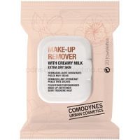 Comodynes Make-up Remover Creamy Milk odličovacie obrúsky pre veľmi suchú pleť  20 ks
