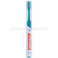 Elmex Caries Protection zubná kefka s rovnými vláknami a krátkou hlavou medium blue  