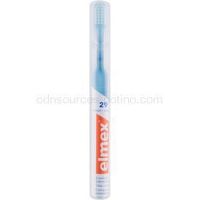 Elmex Caries Protection zubná kefka s rovnými vláknami a krátkou hlavou medium light blue  