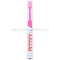 Elmex Caries Protection zubná kefka s rovnými vláknami a krátkou hlavou medium pink  