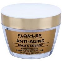 FlosLek Laboratorium Anti-Aging Gold & Energy energizujúci denný krém SPF 15  50 ml