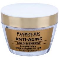 FlosLek Laboratorium Anti-Aging Gold & Energy energizujúci denný krém SPF 15  50 ml