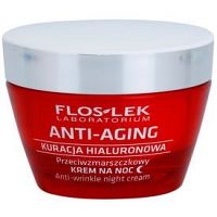 FlosLek Laboratorium Anti-Aging Hyaluronic Therapy nočný hydratačný krém s protivráskovým účinkom  50 ml