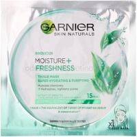 Garnier Skin Naturals Moisture+Freshness super hydratačná čistiaca textilná maska pre normálnu až zmiešanú pleť  32 g