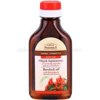 Green Pharmacy Hair Care Red Peppers lopuchový olej pre stimuláciu rastu vlasov  100 ml