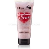 I love... Strawberries & Cream sprchový peeling  200 ml