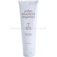 John Masters Organics Rose & Apricot bezoplachové mlieko na suché končeky vlasov  118 ml