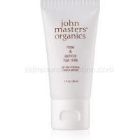 John Masters Organics Rose & Apricot bezoplachové mlieko na suché končeky vlasov  30 ml