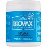 L’biotica Biovax Keratin & Silk regeneračná maska  pre hrubé vlasy  250 ml