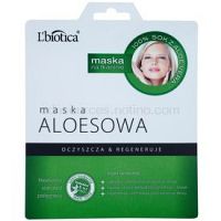 L’biotica Masks Aloe Vera plátenná maska s regeneračným účinkom  23 ml