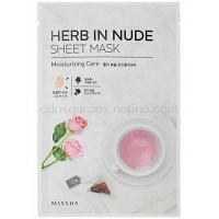 Missha Herb in Nude plátenná maska s rozjasňujúcim a hydratačným účinkom  23 g