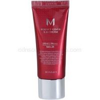 Missha M Perfect Cover BB krém s veľmi vysokou UV ochranou malé balenie odtieň No. 21 Light Beige SPF 42/PA+++ 20 ml