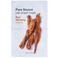 Missha Pure Source plátenná maska s energizujúcim účinkom Red Ginseng 21 g