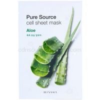 Missha Pure Source plátenná maska s hydratačným a vyhladzujúcim účinkom Aloe 21 g