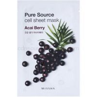 Missha Pure Source plátenná maska s revitalizačným účinkom Acai Berry 21 g