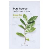 Missha Pure Source plátenná maska s upokojujúcim účinkom Green Tea 21 g