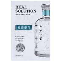 Missha Real Solution plátenná maska pre zmenšenie pórov  25 g