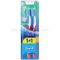 Oral B 3D White Fresh zubné kefky medium 2 ks Dark Pink & Violet  