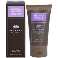 St. James Of London Lavender & Geranium krém na holenie pre mužov 75 g cestovné balenie 